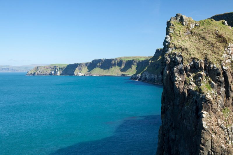 Seacliffs at Portaneevey, Causeway Coast, County Antrim, Northern Ireland.