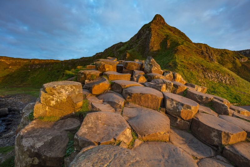 The hexagonal columns of the Giant's Causeway, Country Antrim, Northern Ireland.