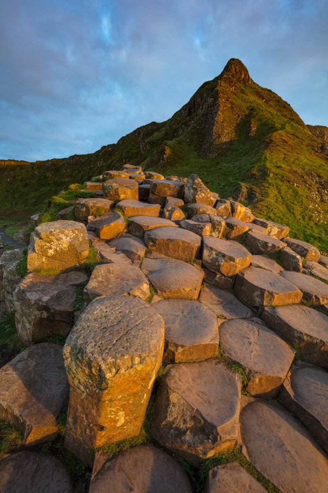 The hexagonal columns of the Giant's Causeway, Country Antrim, Northern Ireland.