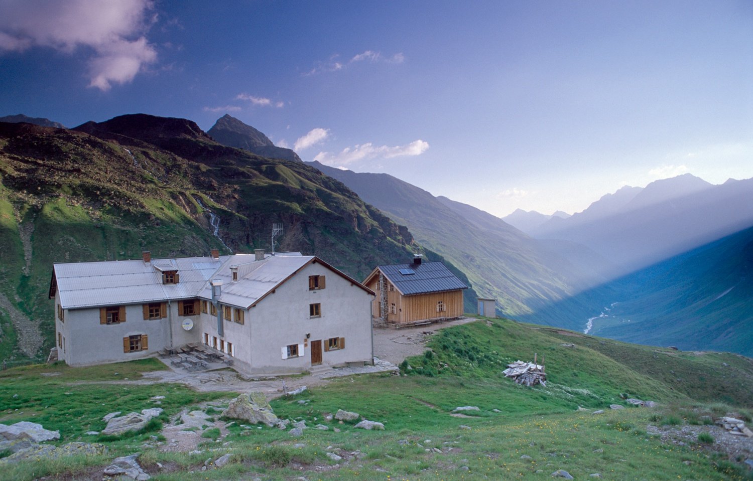 Taschach Hut, Oztal Alps, Tirol, Austria. Taschach Hut, Oztal Alps, Tirol, Austria.