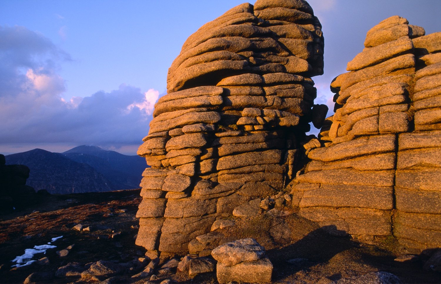 Summit tor on Slieve Binnian, Mourne Mountains, Co Down, Northern Ireland. Summit tor on Slieve Binnian, Mourne Mountains, Co Down, Northern Ireland.