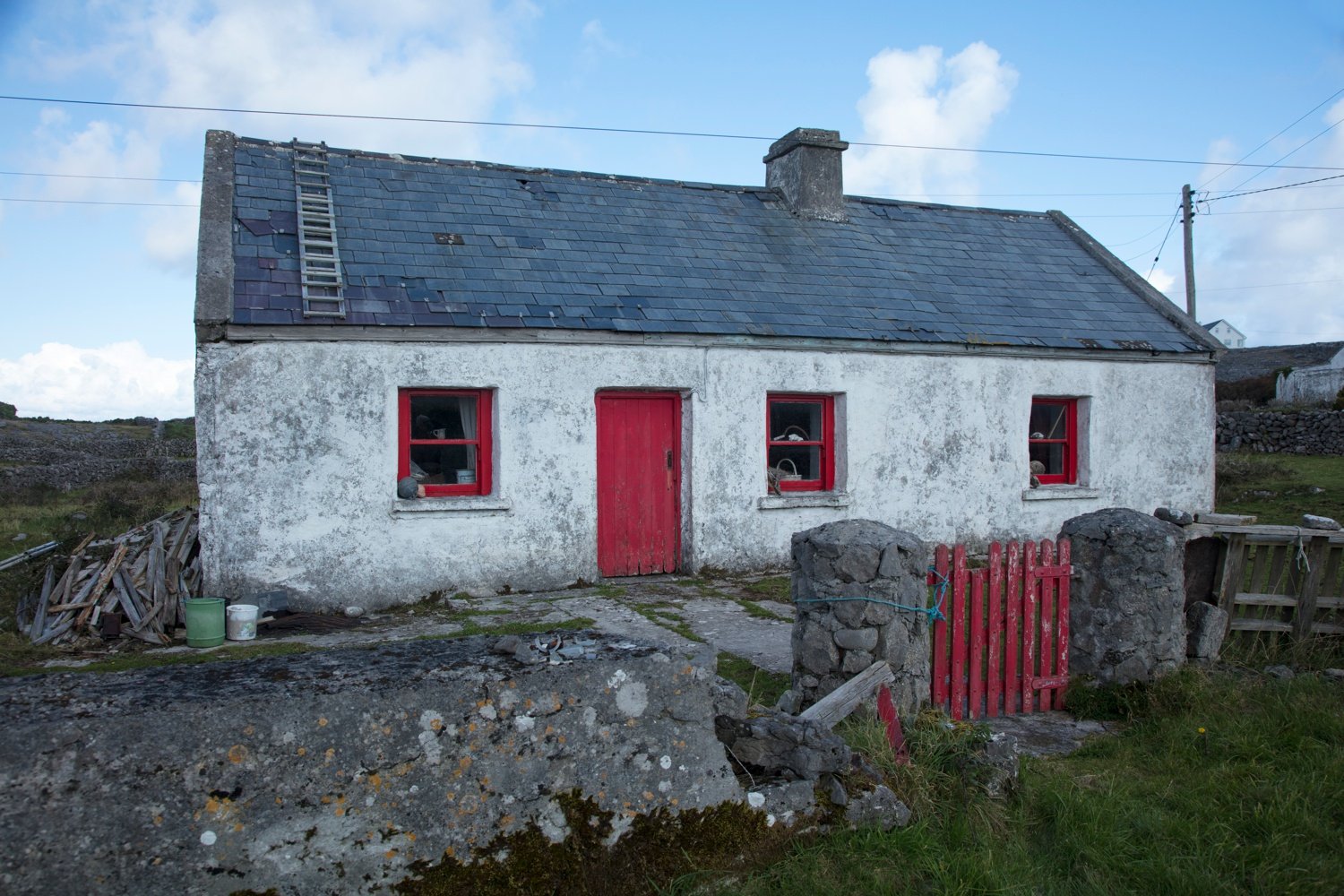 Traditional old cottage on Inishmore, Aran Islands, County Galway, Ireland. Traditional old cottage on Inishmore, Aran Islands, County Galway, Ireland.
