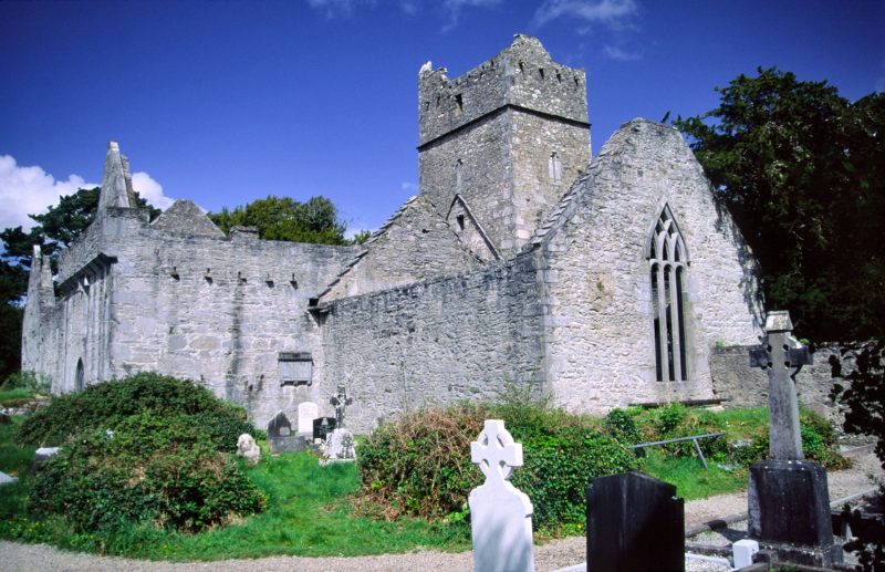 Muckross Abbey, Killarney National Park, Co Kerry, Ireland.