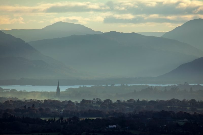 Killarney and the national park beyond, County Kerry, Ireland.