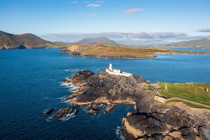 Cromwell Point Lighthouse, Valentia, Island, County Kerry, Ireland.