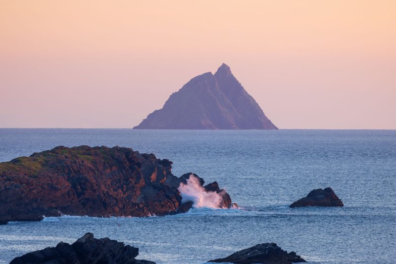 View of Skellig Michael from Valentia, County Kerry, Ireland.