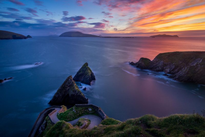 Sunset at Dunquin Pier, Dingle, County Kerry, Ireland.