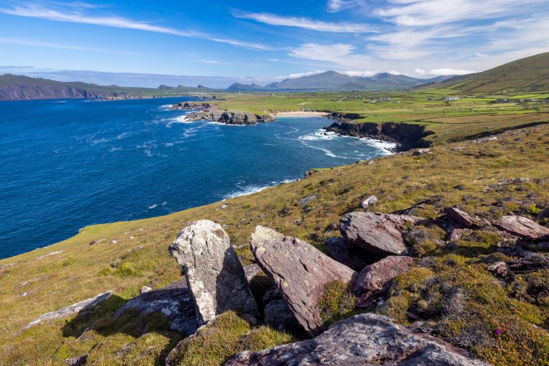 View from Clogher on the Dingle Peninsula, County Kerry, Ireland.