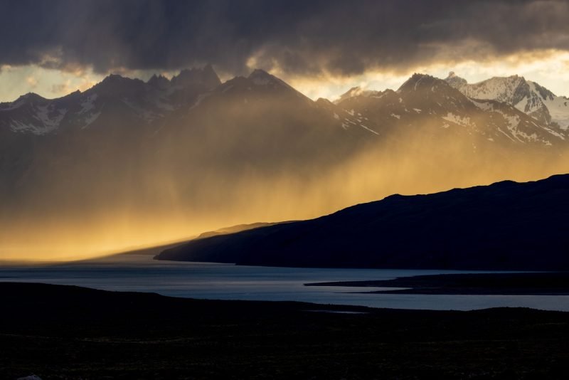 Arid landscape south of El Chalten, Patagonia, Argentina.