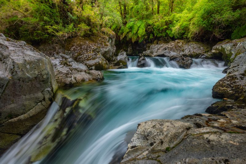 Waterfall in Puyuhue National Park, Chile.