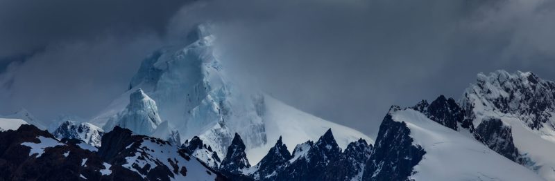 Cerro Dama Blanca, Cordillera Sarmiento, Patagonian Fjords, Chile.