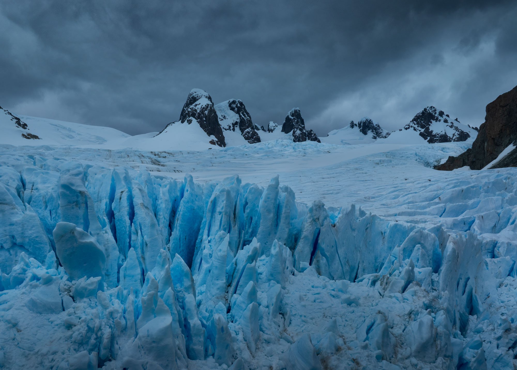 Glacier Zamudio, Cordillera Sarmiento, Patagonian Fjords, Chile. Glacier Zamudio, Cordillera Sarmiento, Patagonian Fjords, Chile.