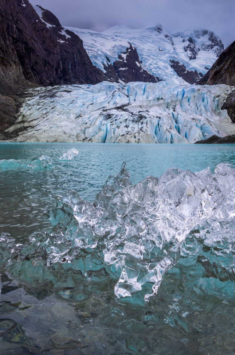 Glacier Bernal, Cordillera Sarmiento, Patagonian Fjords, Chile.