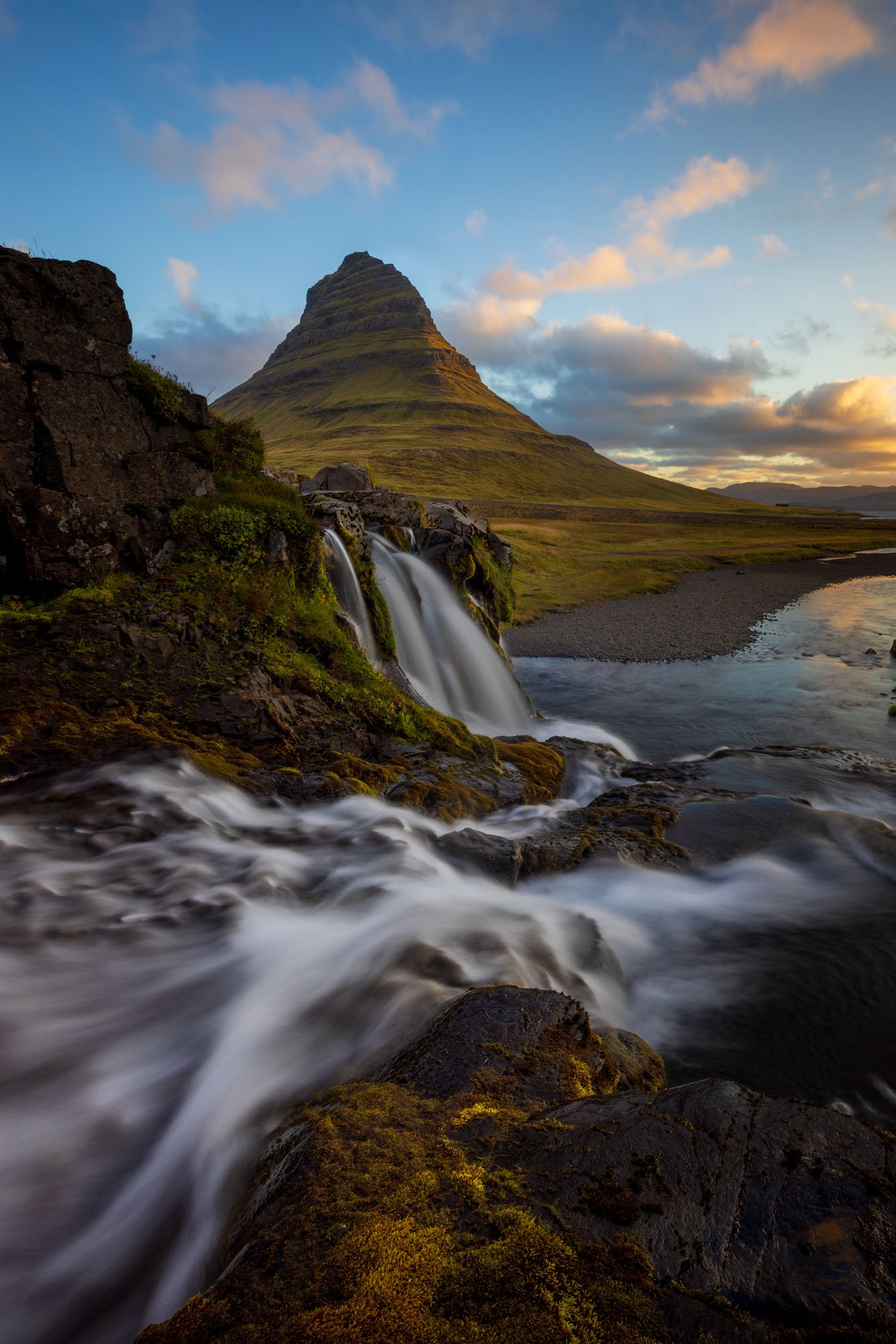 Fall sunrise, Kirkjufell, Snaefellsnes, Iceland. Fall sunrise, Kirkjufell, Snaefellsnes, Iceland.