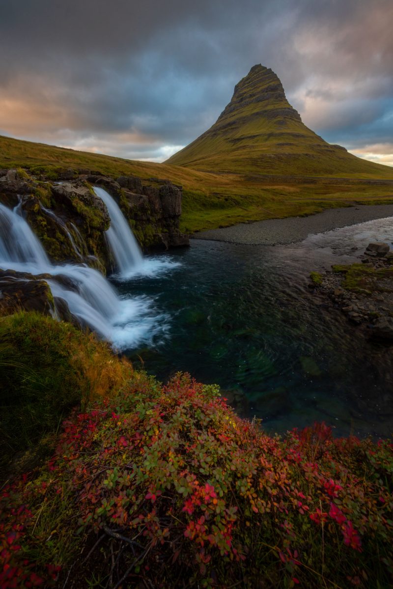 Fall colours, Kirkjufell, Snaefellsnes, Iceland.