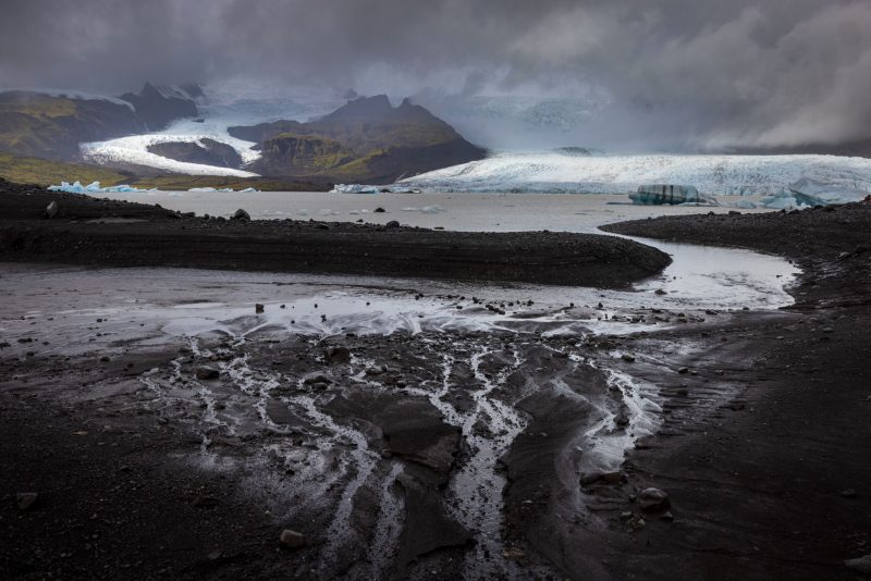 Clearing storm, Fjallsarlon, Iceland.