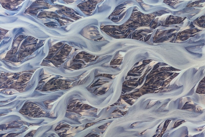Braided river, Iceland.