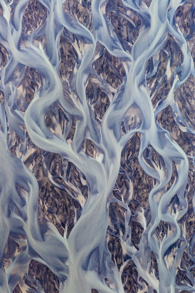 Braided river, Iceland.