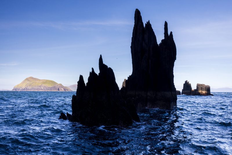 Cathedral Rocks, Blasket Islands, Dingle, County Kerry, Ireland.