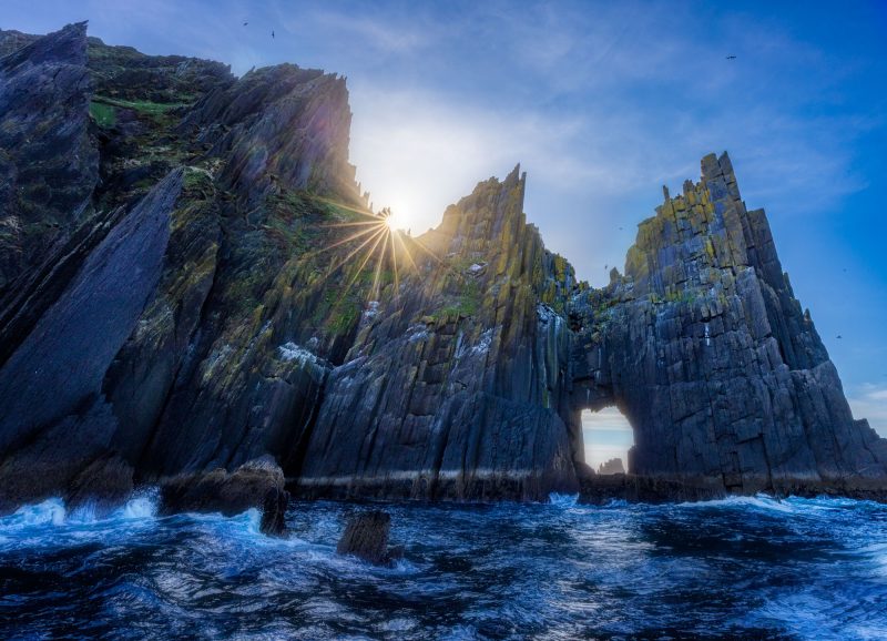 Cathedral Rocks, Blasket Islands, Dingle, County Kerry, Ireland.