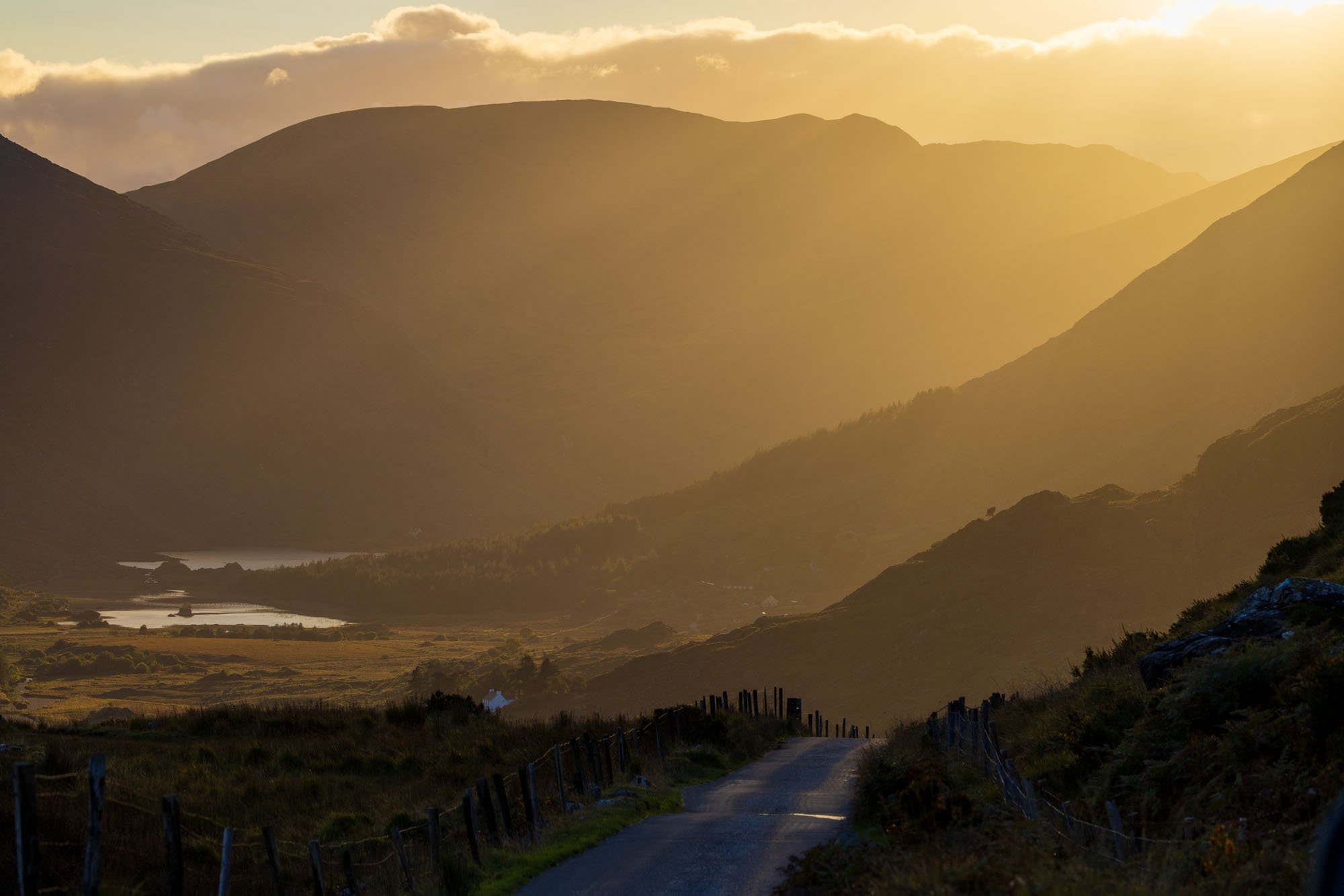 Evening in the remote Black Valley, County Kerry, Ireland. Evening in the remote Black Valley, County Kerry, Ireland.