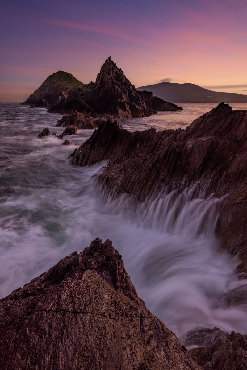 Sunset Dunmore Head, County Kerry, Ireland.